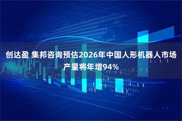 创达盈 集邦咨询预估2026年中国人形机器人市场产量将年增94%